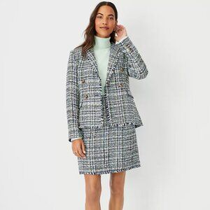 Ann Taylor The Tailored Double Breasted Blazer and Skirt in Shimmer Tweed